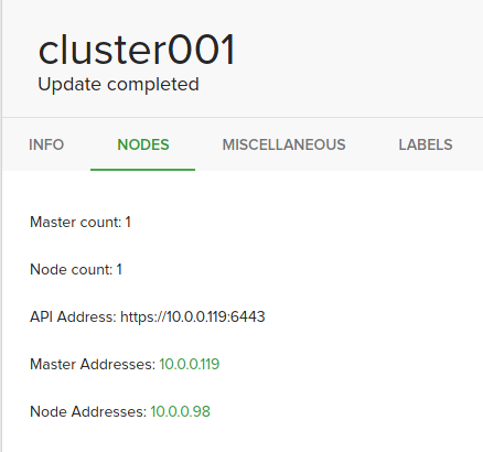 Kubernetes cluster details2